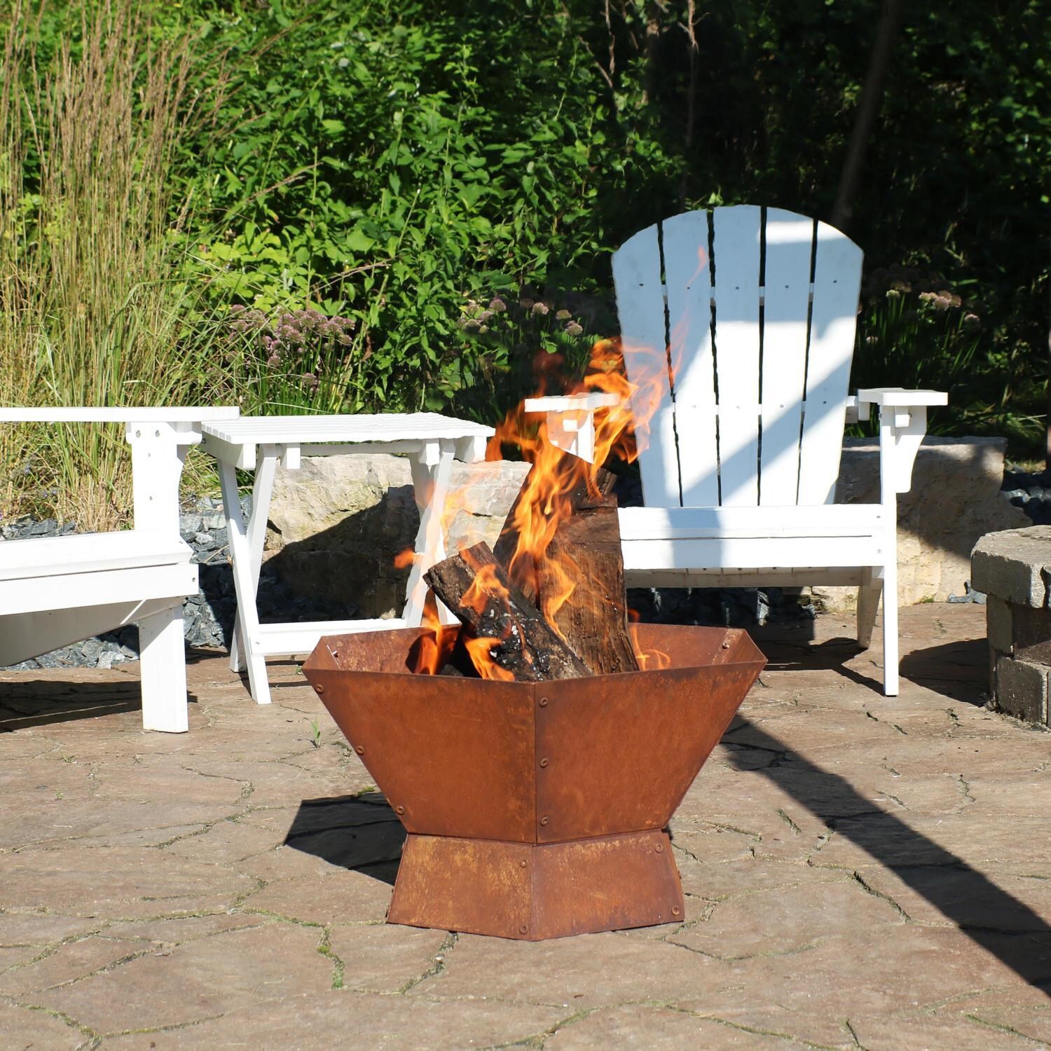 Ultimate Patio 24-Inch Steel Wood Burning Fire Pit