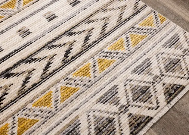 Calabar 5 x 8 Yellow Gray Area Rug