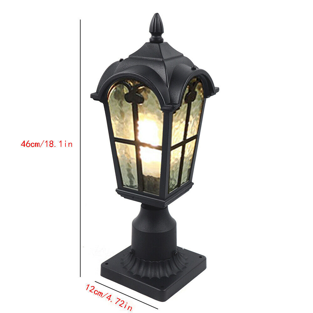 Outdoor Lamp Post Lights Waterproof Exterior Pole Lantern Lighting Fixtures for Garden Patio Yard Pathway Driveway E26 Fixture， Black