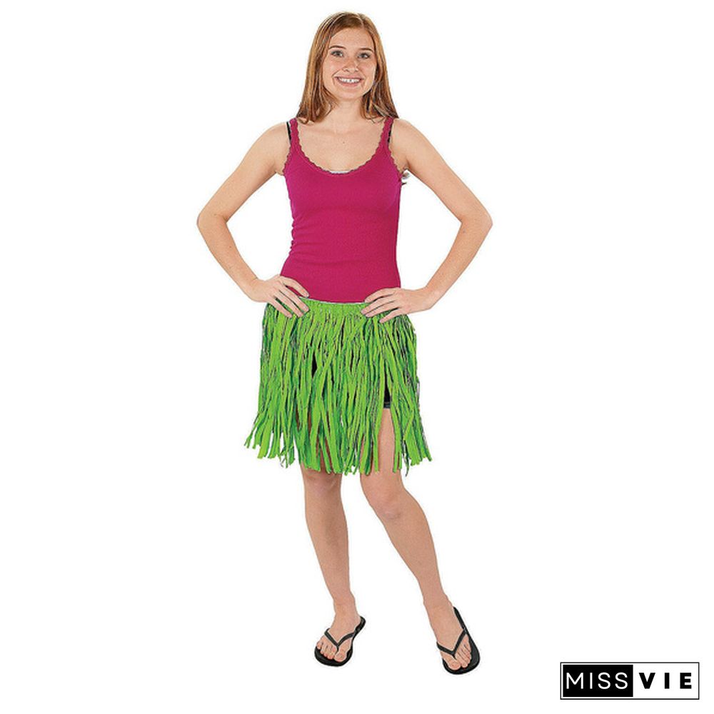 Adult's Mini Hula Skirts, Apparel Accessories, 12 Pieces