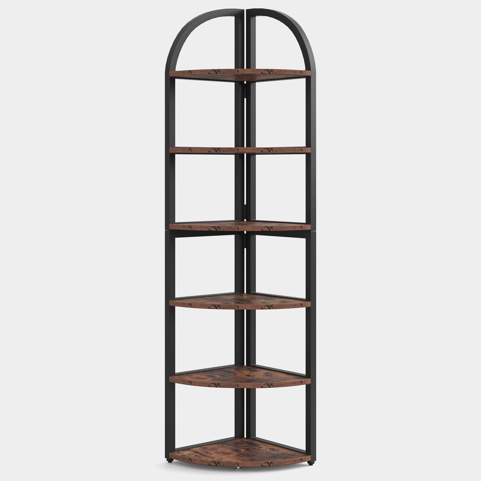 6-Tier Corner Shelf, 71 inch Tall Corner Bookshelf for Small Space