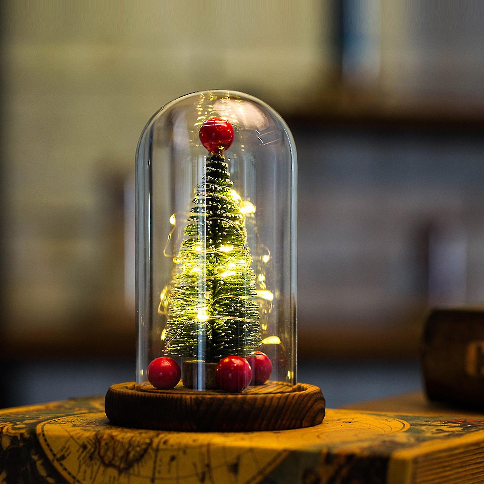 Attractive Glass Dome Light Fine Workmanship Colorful Led Christmas Tree Dome String Lamp For Gifts