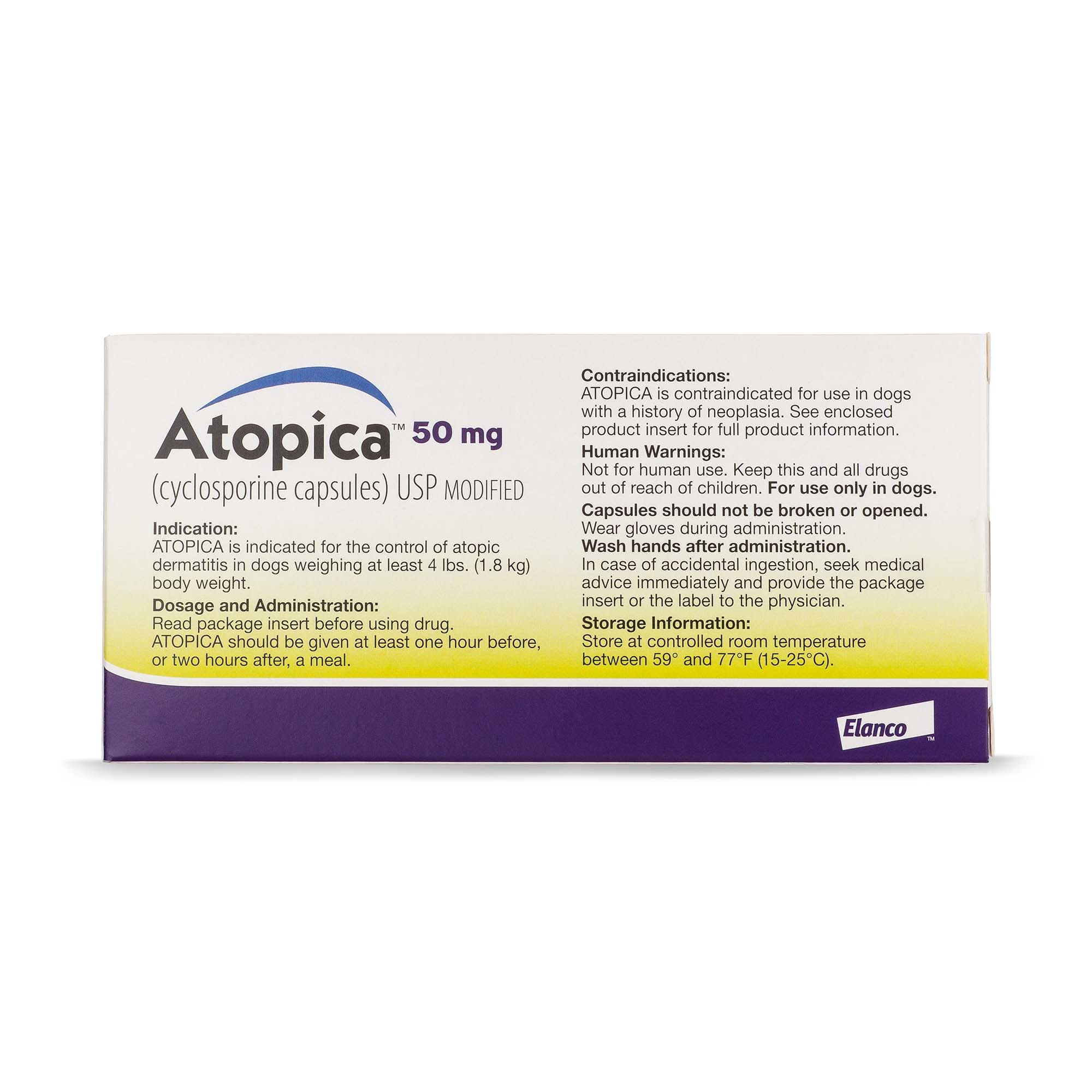 Atopica 50 mg for Dogs， 15 Capsules