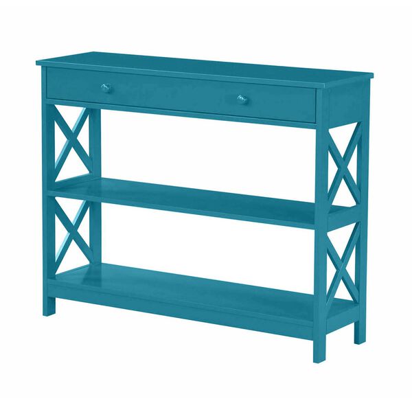 Oxford One Drawer Console Table in Teal Blue