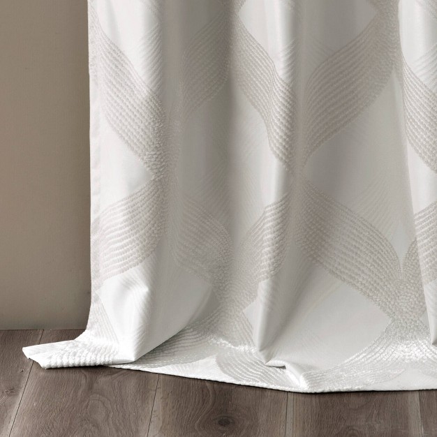 Byron Ogee Knitted Jacquard Blackout Curtain Panel