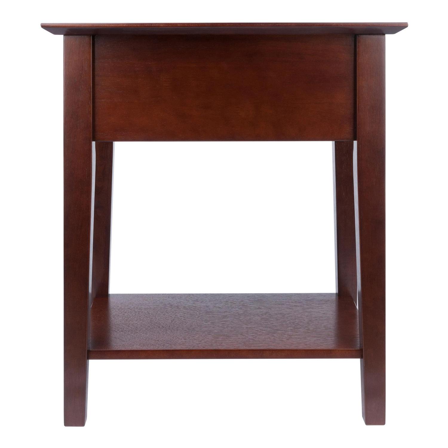 Winsome Wood Shaker Nightstand， Walnut Finish