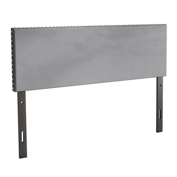 CraftPorch Glam Velvet Nailhead Trim Upholstered Adjustable Headboard - - 36547903