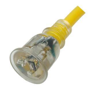 Yellow Jacket 50 ft. 103 SJTW Outdoor Heavy-Duty Extension Cord with T-Blade Power Light Plug 2991