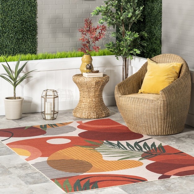 Nuloom Terri Tropical Machine Washable Indoor outdoor Area Rug