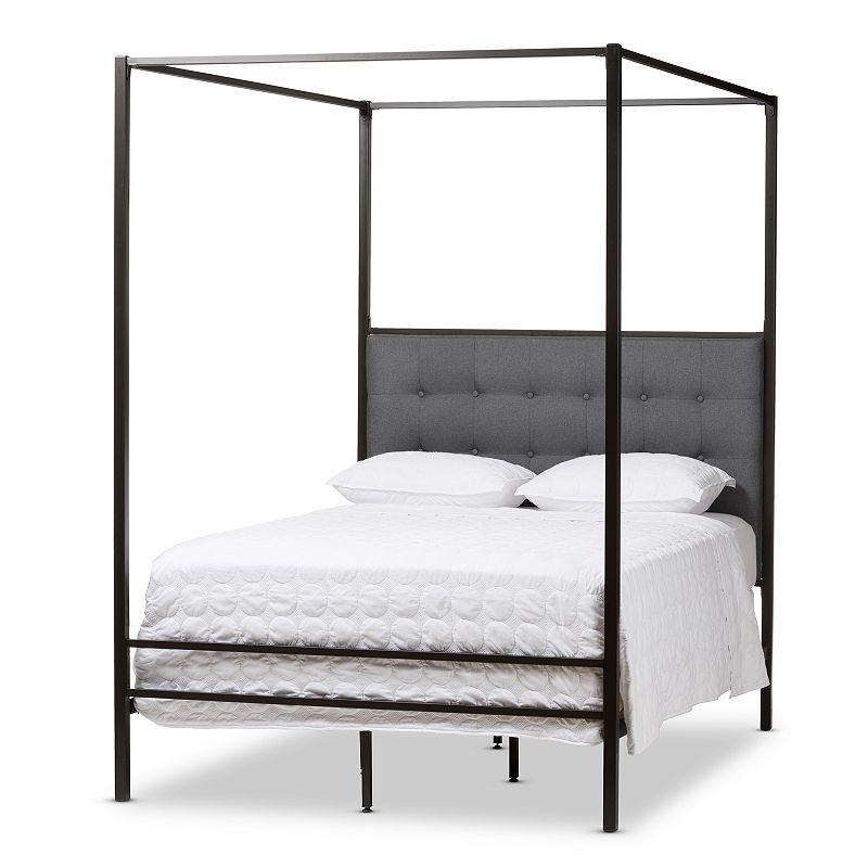 Baxton Studio Eleanor Canopy Queen Bed