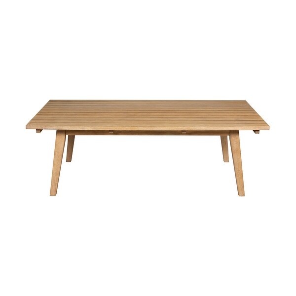 Cypress Outdoor Patio Coffee Table in Blonde Eucalyptus Wood