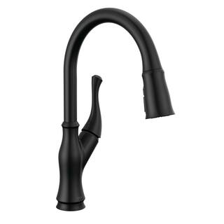 Delta Ophelia Single Handle Touch-On Pull Down Sprayer Kitchen Faucet with Touch2O Technology in Matte Black 19888TZ-BL-DST