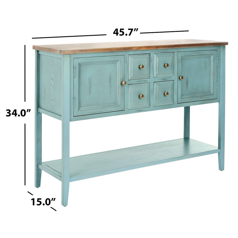 SAFAVIEH Brighton French Blue Finish Storage Sideboard   45.7\