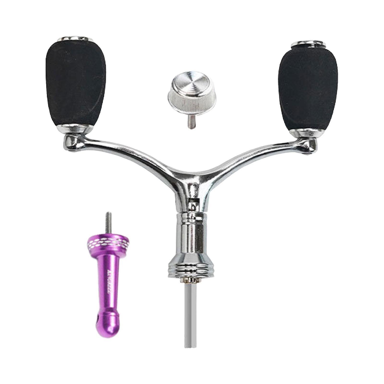 Fishing Reel Handle Crank Arm For Ocean Rock Fishing Lake Ocean Boats Fishing Purple Balance Rod