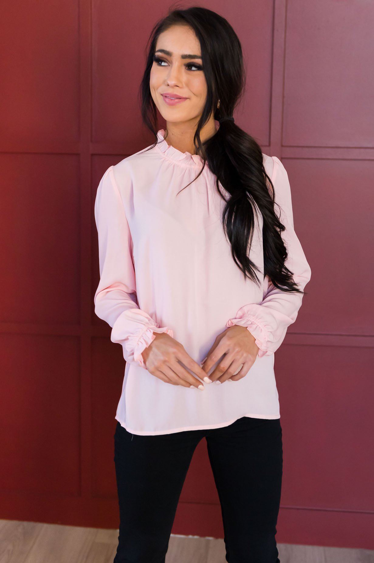 Down To Business Modest Blouse