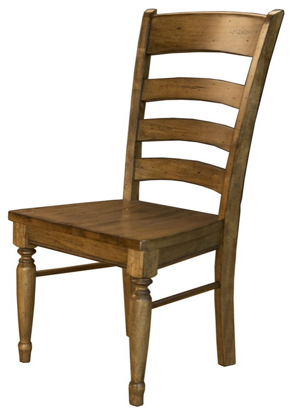 A America Bennett Ladderback Dining Side Chair in Smoky Quartz (Set of 2)   Traditional   Dining Chairs   by Homesquare  Houzz