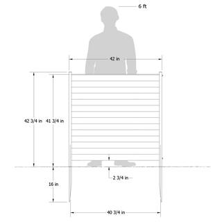 Enclo Privacy Screens Lincoln 3.5 ft x 3.6 ft. Charcoal Vinyl Screen Kit (2-Pack) EC18002
