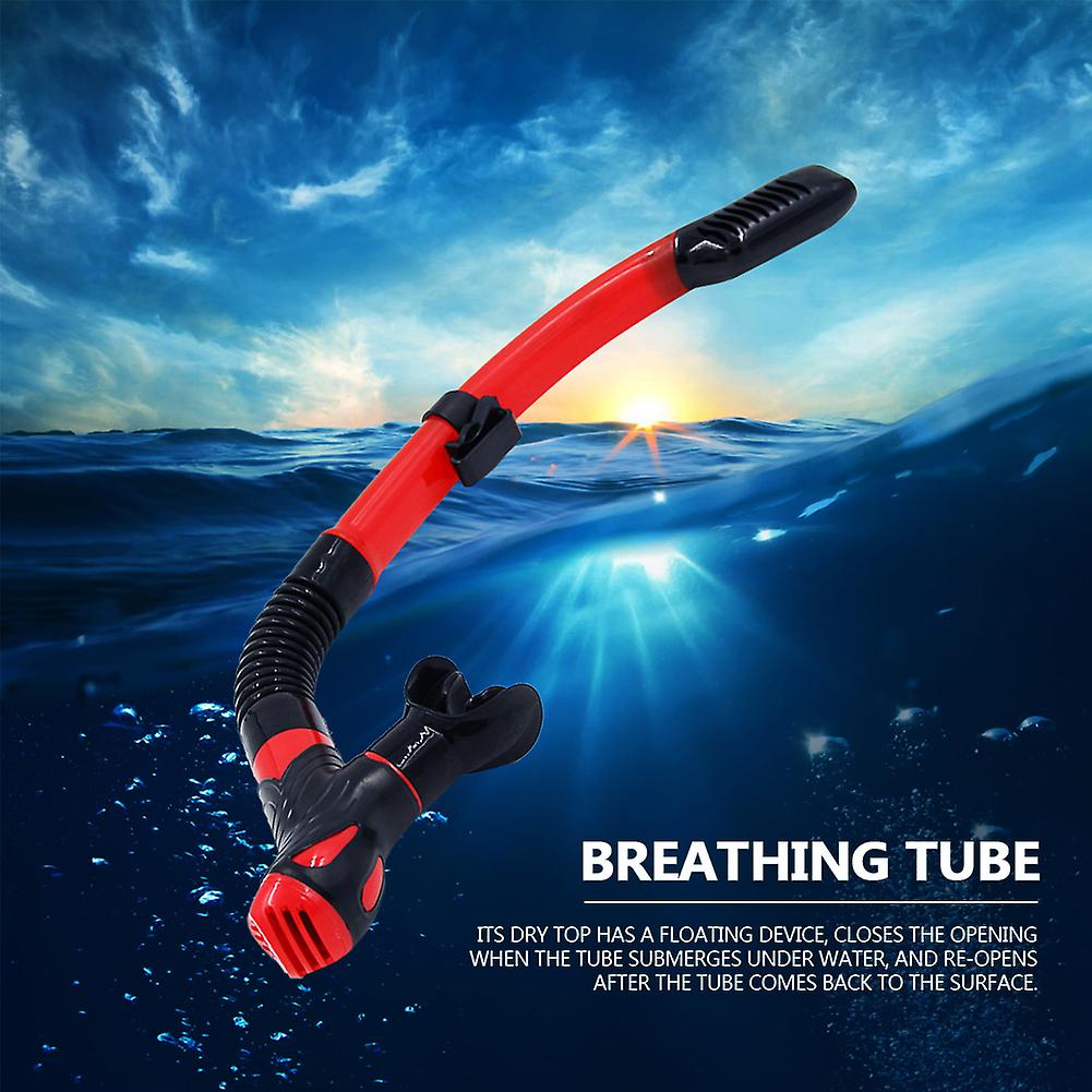 Whale Underwater Water Sports Silicone Swimming Diving Snorkeling Dry Breathing Tube (red)