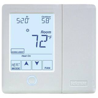 tekmar 7-Day 2-Heat PumpCool Backup Humidity 2-Stage Programmable Thermostat for Radiant Flooring TEK557