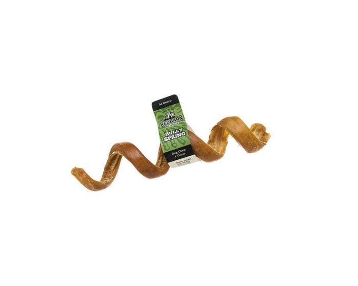 Redbarn Naturals Bully Spring Dog Treat， 6 Inch Twist