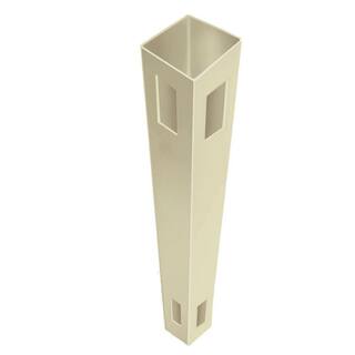 Veranda Linden 5 in. x 5 in. x 9 ft. Sand Vinyl Routed Fence Corner Post 73013301