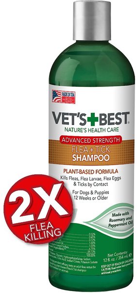 Vet's Best Advanced Strength Flea and Tick Dog Shampoo