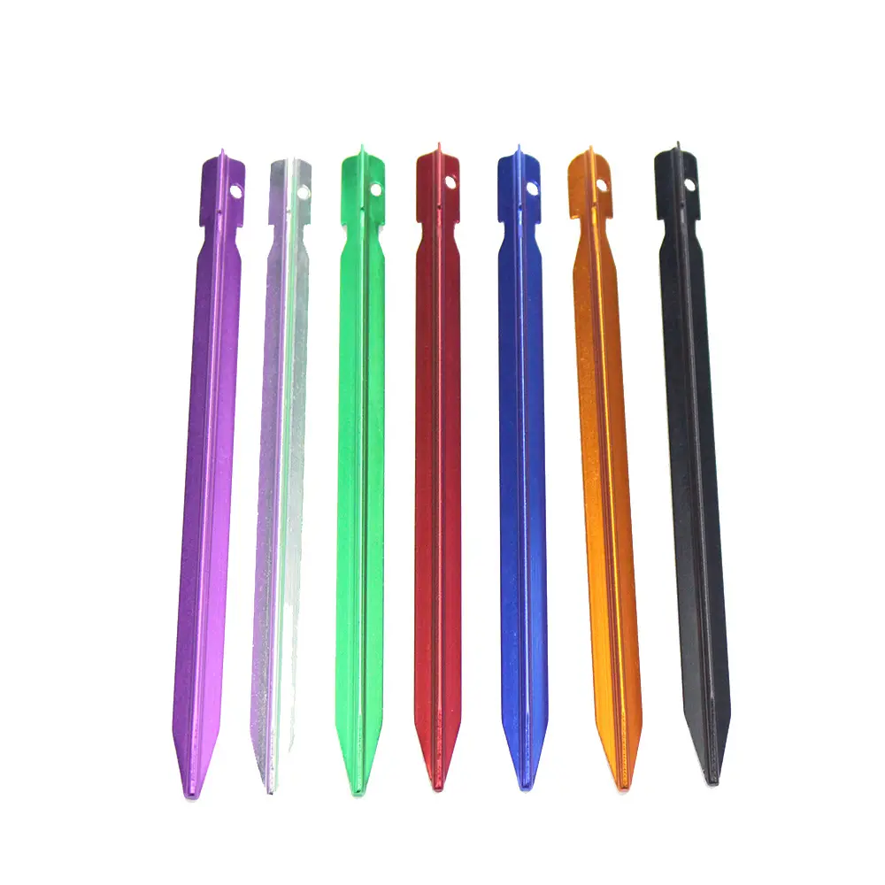 aluminium Outdoor Camping Hiking Climbing V Shape tenting Stakes ultralight Tent nail pegs