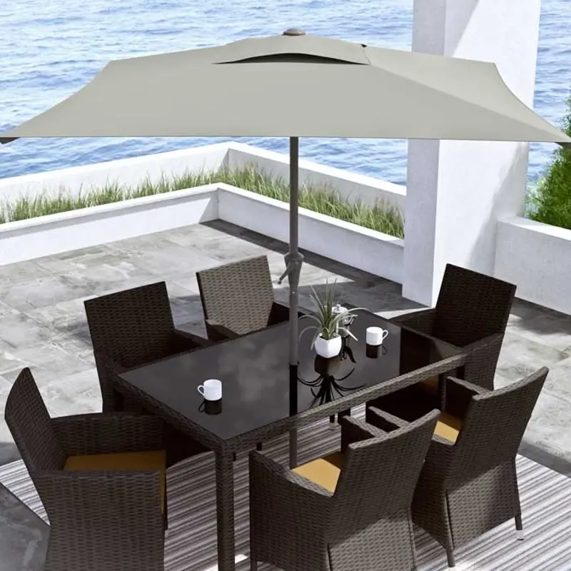 Sandy Gray Square Patio Umbrella