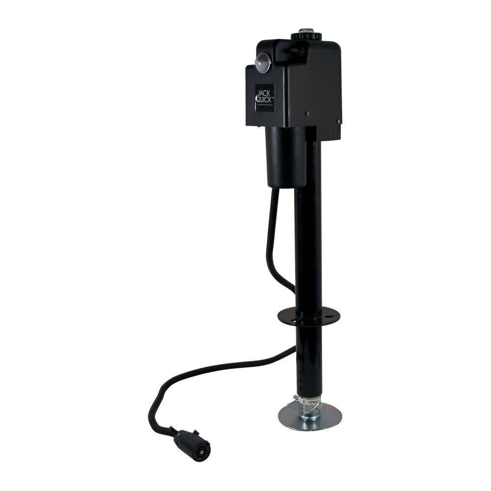 Quick Products 3500 Electric Tongue Jack with 7 Way Plug in Black JQ-3500B-7P