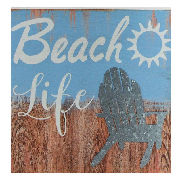 Northlight 8 Decorative beach Life Distressed Wooden Wall Plaque