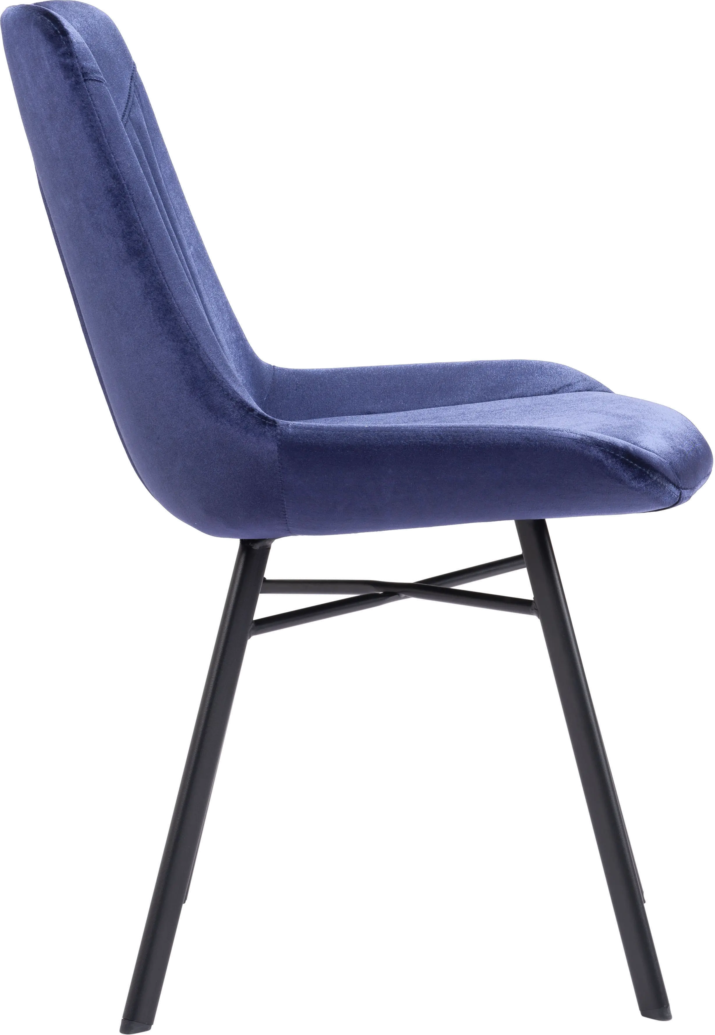 Tyler Blue Velvet Dining Chair， Set of 2