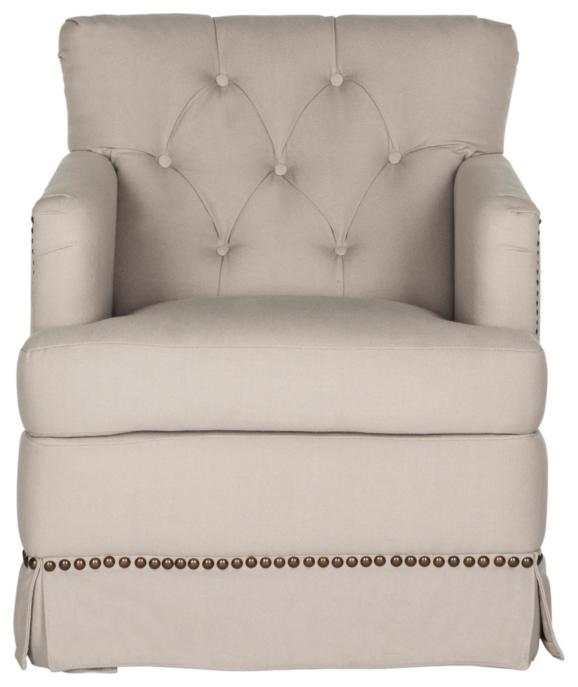 Millicent Swivel Accent Chair   Transitional   Armchairs And Accent Chairs   by HedgeApple  Houzz