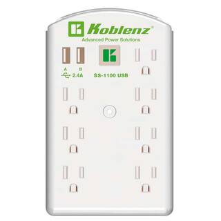 Koblenz 7-Outlet Surge Protector and 2-USB (SS-1100 USB) KOBLENZ SS-1100 USB