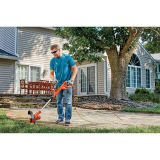 BLACK+DECKER 14 in. 6.5 Amp Corded Electric Single Line 2-In-1 String Trimmer  Lawn Edger with Automatic Feed BESTA510