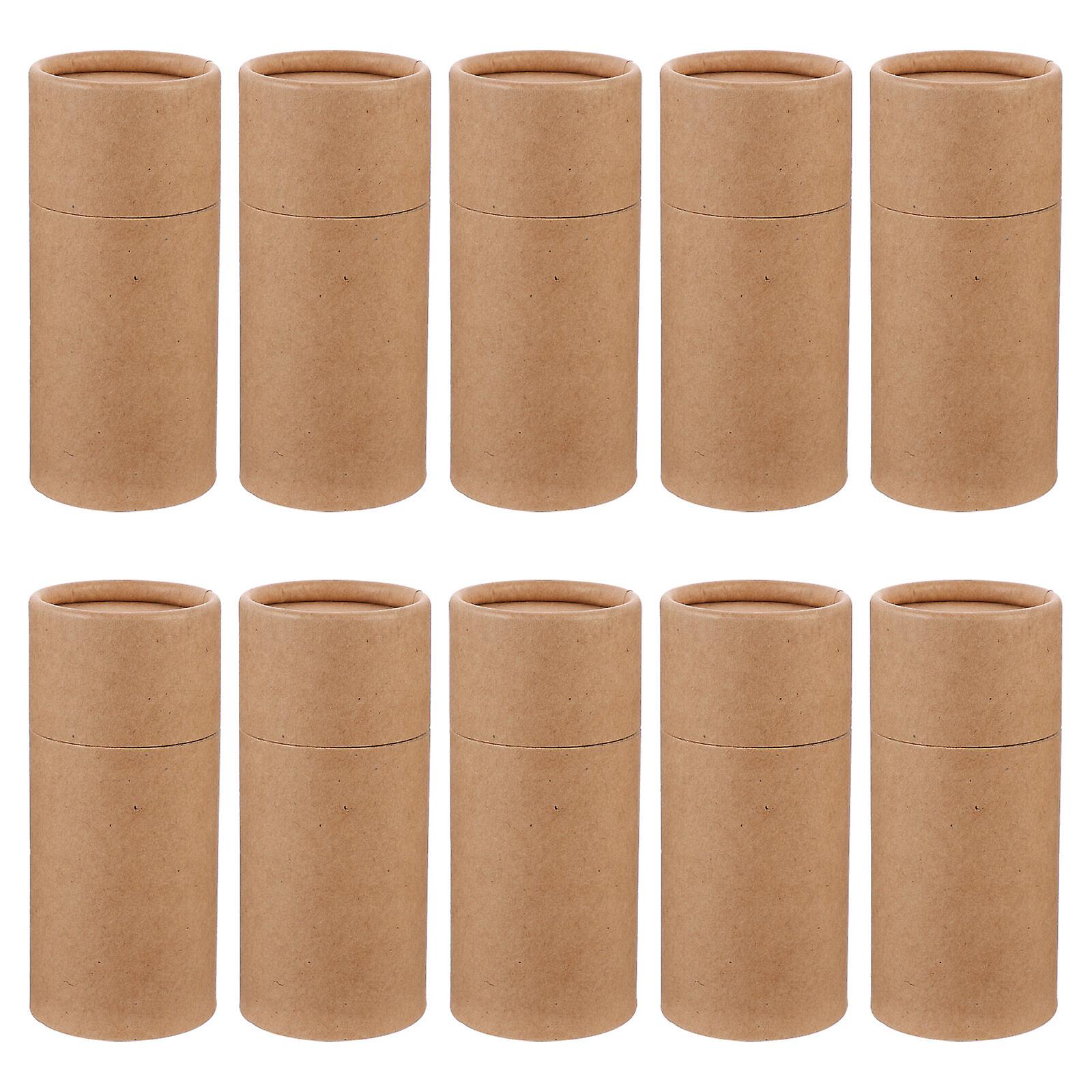 10pcs Oil Bottle Paper Cylinder Shape Packing Boxes Brown Paper Gift Boxes