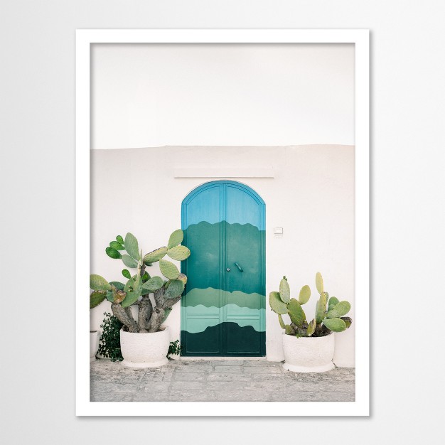 Americanflat Coastal Botanical Wall Art Room Decor The Ostuni Door By Raisa Zwart