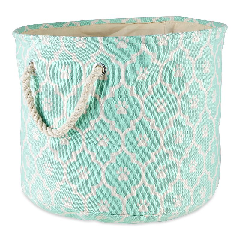 12 Decorative Round Small Lattice Paw Pet Storage Bin