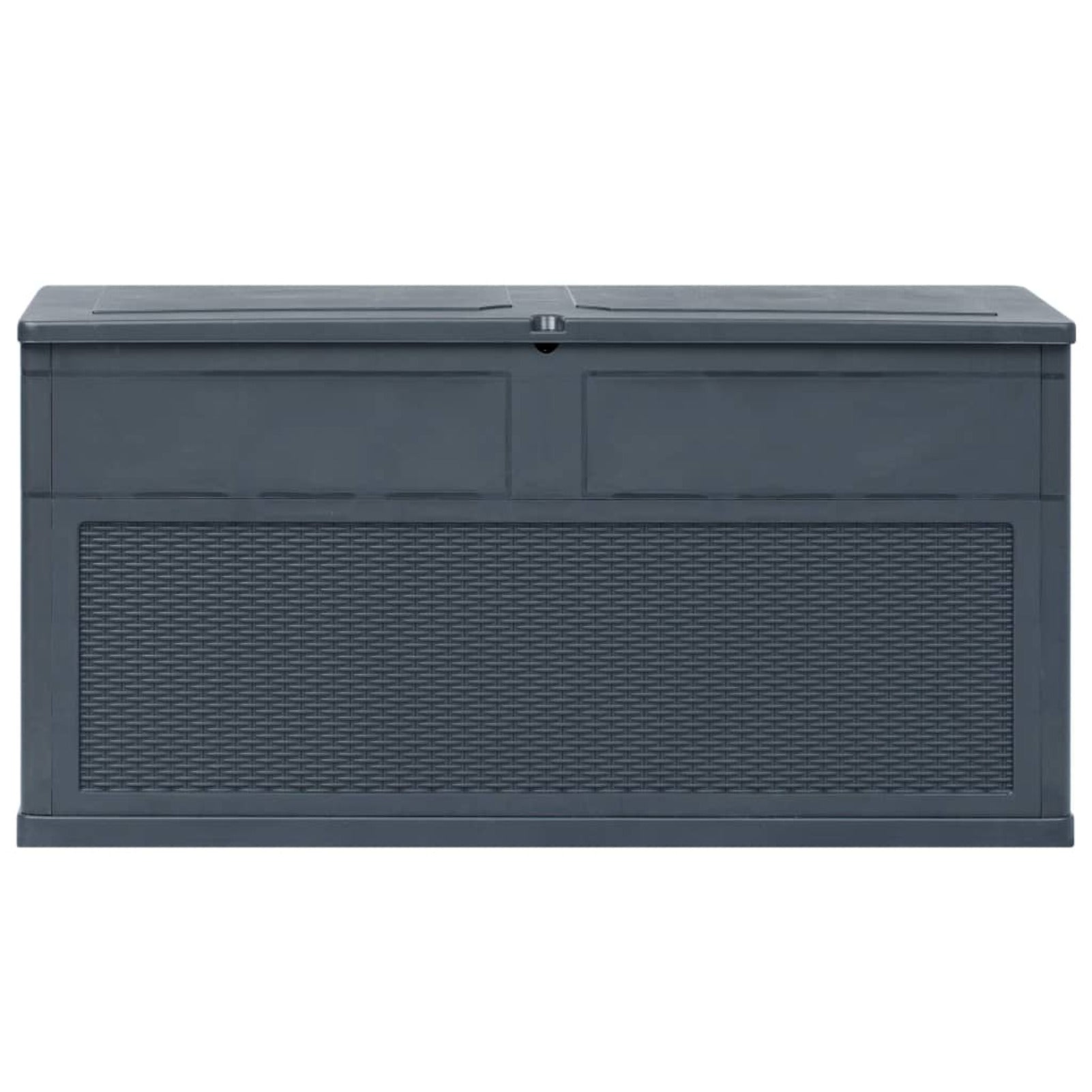 Patio Storage Box 84.5 gal Anthracite, Resin Large Deck Box, for Patio Furniture, Outdoor Cushions, Garden Tools and Pool Toys