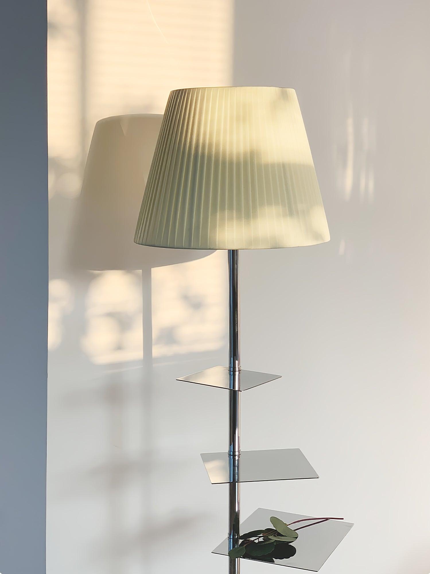 Chrome Prism Side Table Floor Lamp