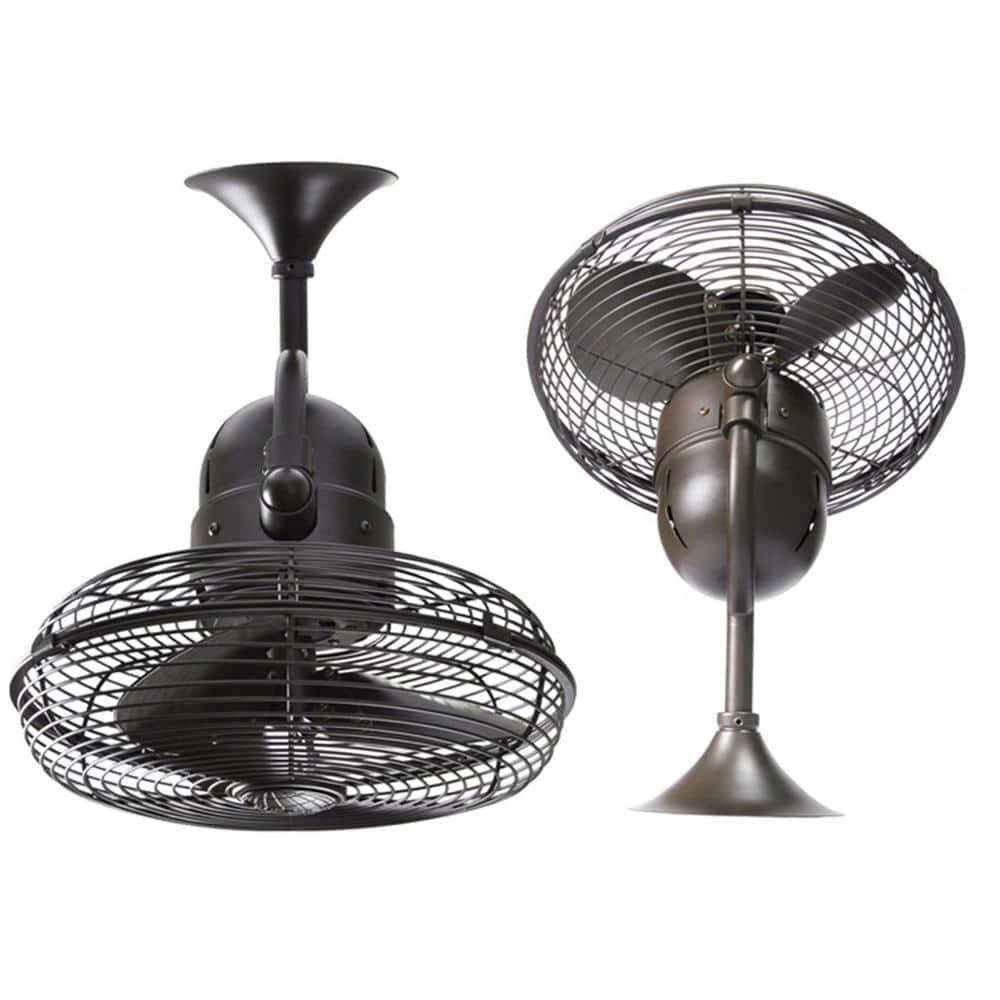 Atlas Kaye 13 in LED IndoorOutdoor Textured Bronze Ceiling Fan with Wall Control