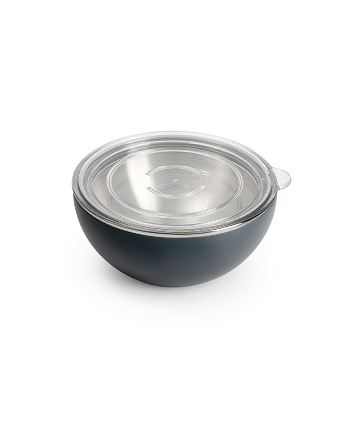 Served Vacuum-Insulated Double-Walled Copper-Lined Stainless Steel Large Serving Bowl 2.5 Quarts