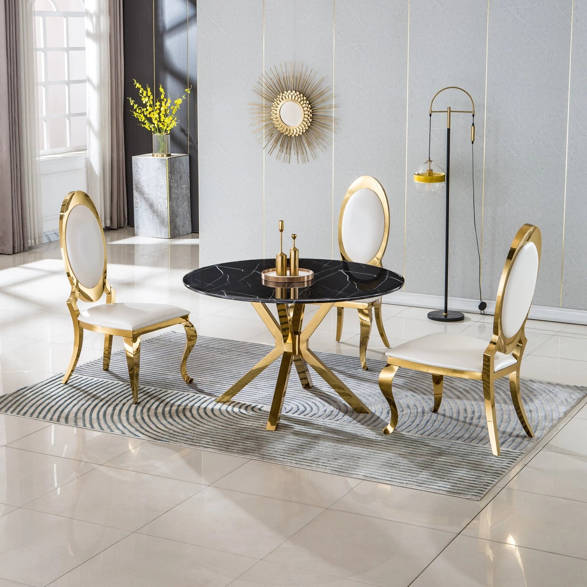 DT203GMB MARBLE DINING TABLE