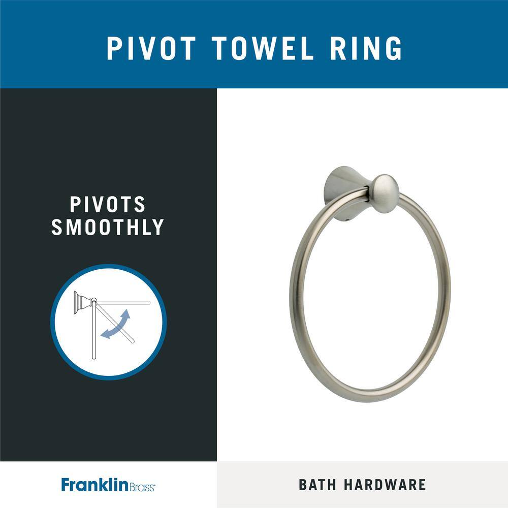 Franklin Brass Somerset Towel Ring in Brushed Nickel 139572