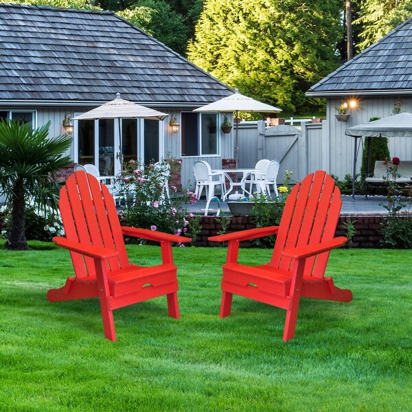 New Tradition Folding Adirondack Chair by ResinTeak