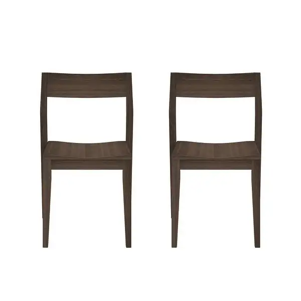 Plank and Beam Modern Solid Wood Dining Chair - Set of 2 - N/A