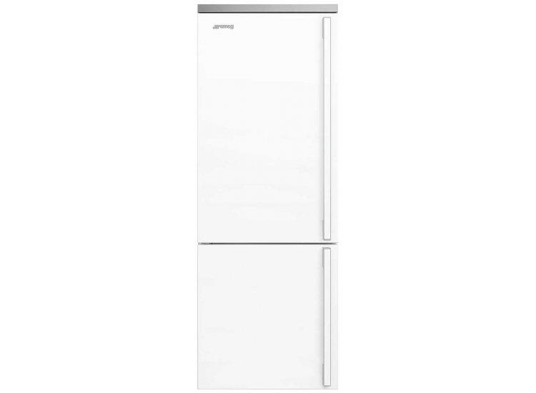 Smeg Portofino 18 Cu. Ft. White Left-Hinge Bottom Mount Refrigerator