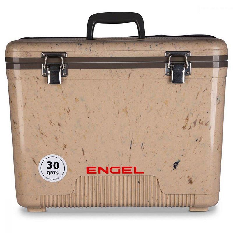 Engel 30-Qt 48 Can Leak-Proof Compact Insulated Drybox Cooler， Grassland Brown