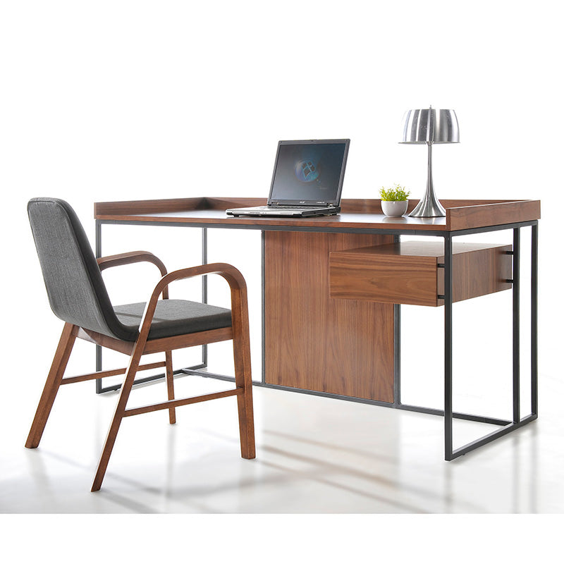 Leo Retro Desk  160cm - Walnut