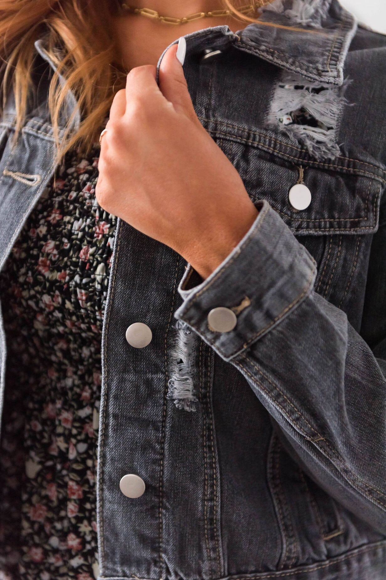 Falling For You Modest Denim Jacket