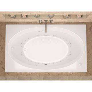 Universal Tubs Imperial Diamond Series 5 ft. Left Drain Rectangular Drop-in Whirlpool and Air Bath Tub in White HD4260VDLX